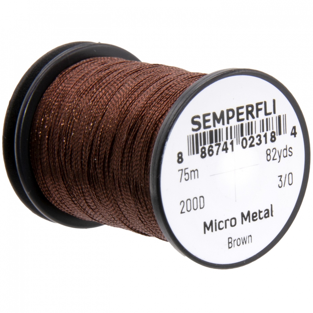 Semperfli Micro Metal Hybrid Thread, Tinsel & Wire Brown